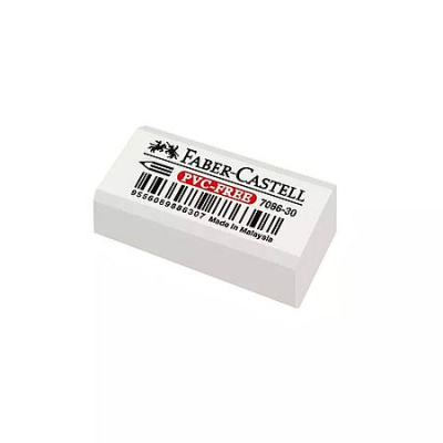 Большое фото товара - Ластик "БЕЗ ПВХ/PVC-free" винил белый 188730 (290011) FABER CASTELL, 12-210112. Вариант №1