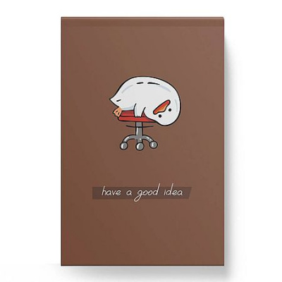 Большое фото товара - Блокнот А5 40л клетка на склейке "Счастливая Утка.1/Happy Duck.1" БСК540476 Listoff, 12-210758. Вариант №1