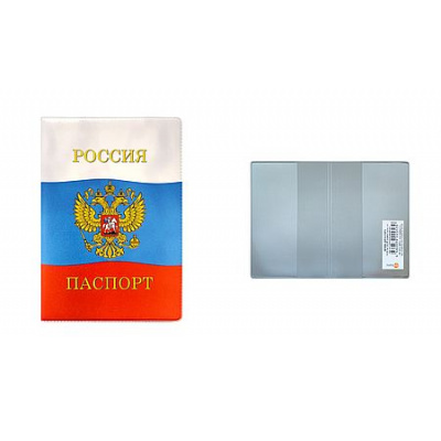 Большое фото товара - Обложка для паспорта ПВХ "Триколор РФ" 2203.РФ ДПС, 12-210996. Вариант №1