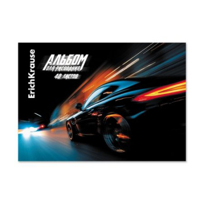 Большое фото товара - Альбом для рисования 40л на склейке "Ночные огни/Night Lights" 64899 ErichKrause, 12-212612. Вариант №1