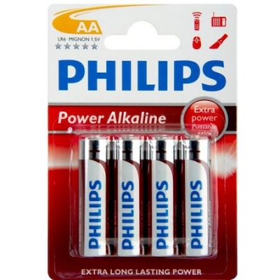 Большое фото товара - Элемент питания LR06  4BL Philips Power, 12-23493. Вариант №1