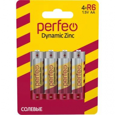 Большое фото товара - Элемент питания R06  4BL PERFEO Dynamic Zinc (120/480), 12-76090. Вариант №1