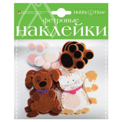 Большое фото товара - Декоративные наклейки из ФЕТРА "Котята и щенята" 2-093/05 Альт, 12-76546. Вариант №1