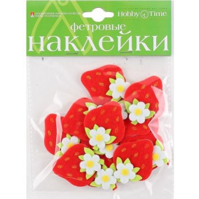 Большое фото товара - Декоративные наклейки из ФЕТРА "Клубнички" 2-093/10 Альт, 12-76548. Вариант №1