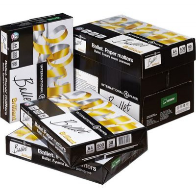 Большое фото товара - Бумага  А4 500л  80гр. БАЛЕТ Бриллиант/Ballet Brilliant 112 % категория А+ Светогорский целлюлозно-бумажный комбинат, 12-78973. Вариант №1