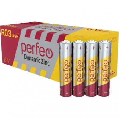 Большое фото товара - Элемент питания R03  4SH PERFEO Dynamic Zinc (60/2400), 12-80350. Вариант №1