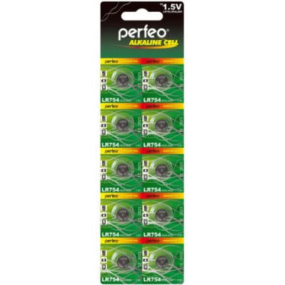 Большое фото товара - Элемент питания  AG 5 Perfeo 10BL Alkaline Cel LR 754 Gratias, 12-90455. Вариант №1