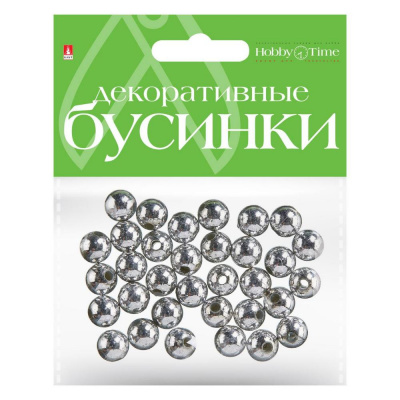 Большое фото товара - Бусины круглые серебряные 10 мм 2-371/06 Альт, 12-95024. Вариант №1