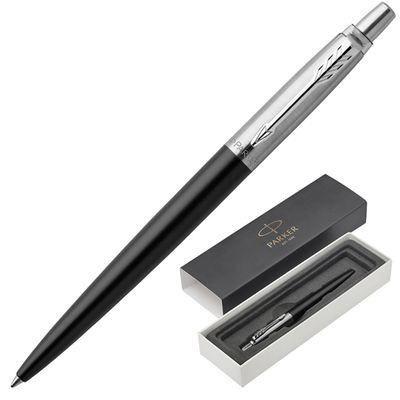 Большое фото товара - Ручка шариковая PARKER "Jotter Core" K63 Bond Street Black CT M синие чернила, подарочная коробка 1953184 (1829127), 12-97387. Вариант №1