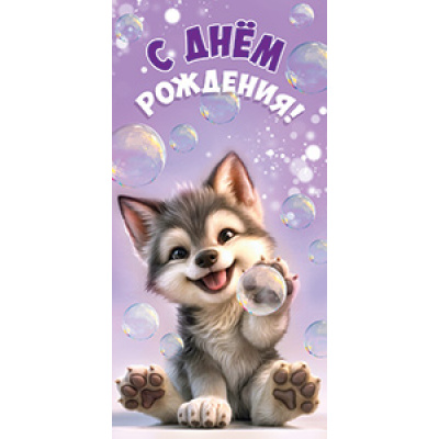 Большое фото товара - 5Д3056 С Днем рождения! (конверт для денег, текст, детский), (АВ-Принт), 13-1003271. Вариант №1