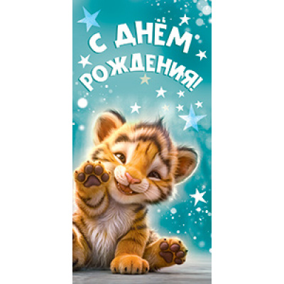 Большое фото товара - 5Д3055 С Днем рождения! (конверт для денег, текст, детский), (АВ-Принт), 13-1003301. Вариант №1