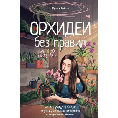 Большое фото товара - ЗеленаяАкадемия Давтян И.Г. Орхидеи без правил. Шпаргалка-трекер по уходу за самыми красивыми и капризными цветами (книга цветовода), (АСТ,Кладезь, 2025), 7Б, c.192, 13-1005485. Вариант №1