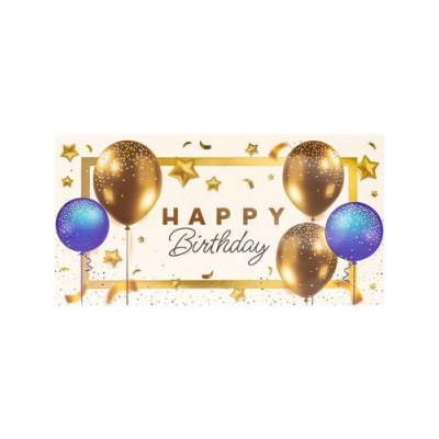 Большое фото товара - ФХЛ00064 Праздничный.Happy birthday! (С Днем Рождения) (DreamCards) (конверт для денег, текст, фольга), (МИЛЕНД), 13-1009697. Вариант №1