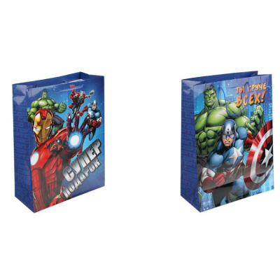 Большое фото товара - Пакет Бумажный 33,5*45*15 (XL) Супергерои PXL-97427-SH, (Huada Toy Co.,Ltd), 13-1020610. Вариант №1
