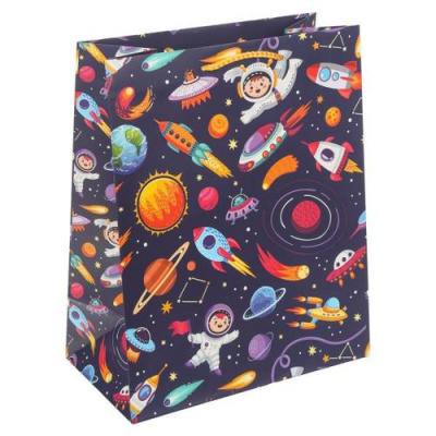 Большое фото товара - Пакет Бумажный 26*32*8 (L) Космос PL-130117-COS, (Huada Toy Co.,Ltd), 13-1020613. Вариант №1