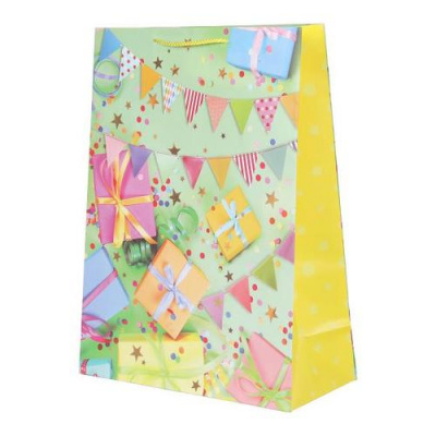 Большое фото товара - Пакет Бумажный 33,5*45*15 (XL) С Днем рождения! Подарки PXL-123166-GT, (Huada Toy Co.,Ltd), 13-1020645. Вариант №1