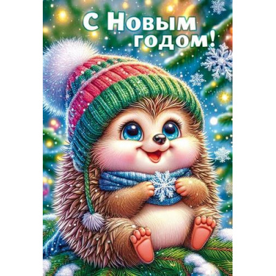 Большое фото товара - 90001164 Бирка для подарков "С Новым годом!" (мини, подвеска, двойная), (ОткрытаяПланета), 13-1026746. Вариант №1