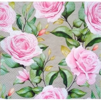 Большое фото товара - Салфетки бумажные Bouquet Home Collection Classic Очаровательные розы (33*33см, 3-слоя, 20шт.) 25483, (ООО "Русская бумага АЛЛ Продукция"), 13-1029748. Вариант №1