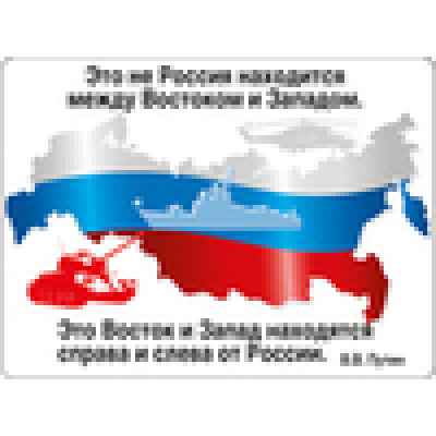 Большое фото товара - 5151909 Виниловый магнит "Это не Россия находится..." (герб, флаг), (Хорошо), 13-595592. Вариант №1