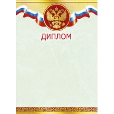 Большое фото товара - 086003 Диплом (А4, герб, флаг, фольга), (МирПоздр), 13-608629. Вариант №1