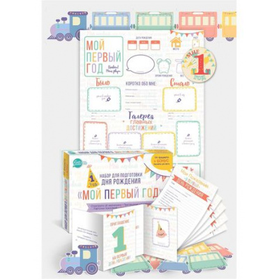 Большое фото товара - Cute'nClever. Набор для подготовки Дня Рождения. Мой Первый Год (24 предмета) 980096 (831196), (ХэппиЛайн, 2016), К, 13-730422. Вариант №1