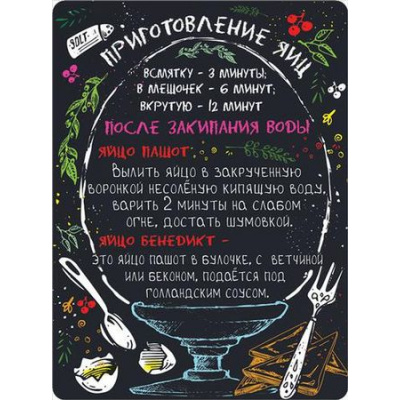 Большое фото товара - 5156320 Виниловый магнит "Приготовление яиц", (Хорошо), 13-788956. Вариант №1