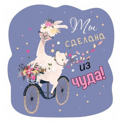 Большое фото товара - 152000565 Виниловый магнит "Ты сделана из чуда!" (вырубка), (Хорошо), 13-865931. Вариант №1