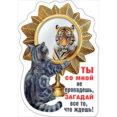 Большое фото товара - 151600910 Виниловый магнит "Со мной не пропадешь...", (Хорошо), 13-887471. Вариант №1