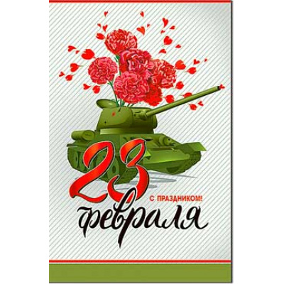 Большое фото товара - 234754TK 23 февраля (текст, блестки, конгрев), (ФДА), 13-926288. Вариант №1
